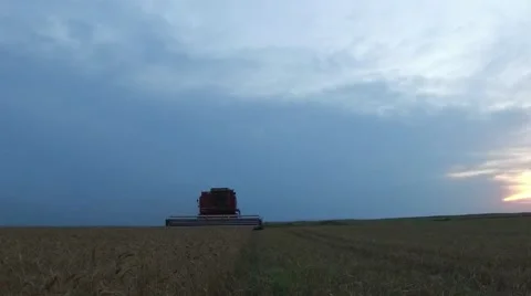 Close Up Shot of Combine Stock Footage 65319861