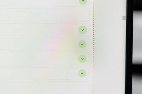 Close up shot of computer screen showing file upload progress. Technology Foto stock