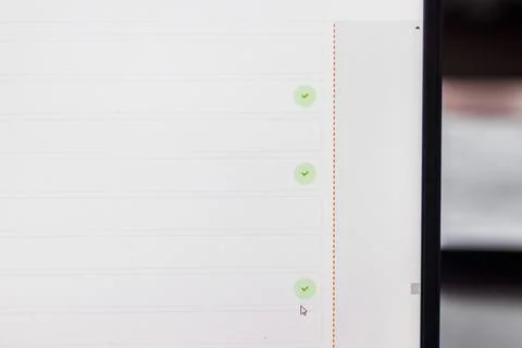 Close up shot of computer screen showing file upload progress. Technology Foto stock