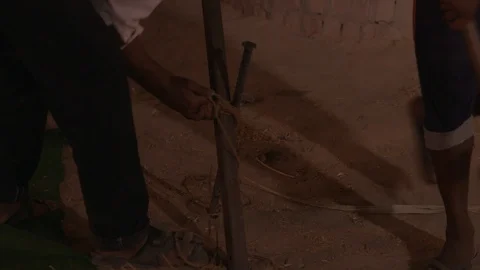 Close up shot of a construction worker working at night Shot on Sony FS7 Vídeos de archivo 90891139