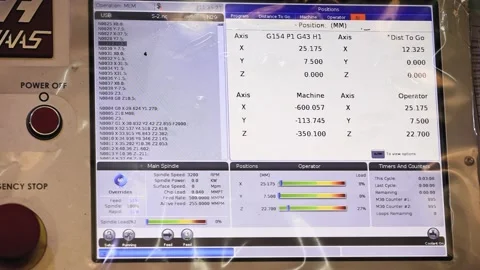 Close-up shot of control panel programing when machine is working 動画素材 240079146