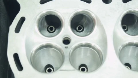 Close-up shot of cylinder head Stock Footage 82145942