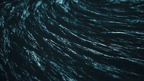 Close up shot of the deep blue water surface with small ripples. Stock Footage 123693832