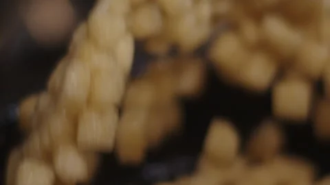 Close shot of Diced apples in the pan Stock Footage 172073440