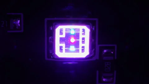 Close shot of dimmable led light used for various applications such as flas.. 動画素材 338298777