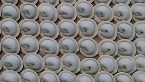 Close-up shot of dumplings, shallow focus Video stock 169141771