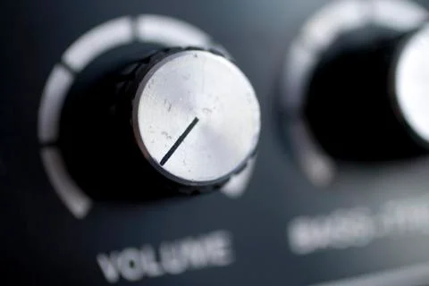 Close up shot of an electric guitar amplifier Stock Photos