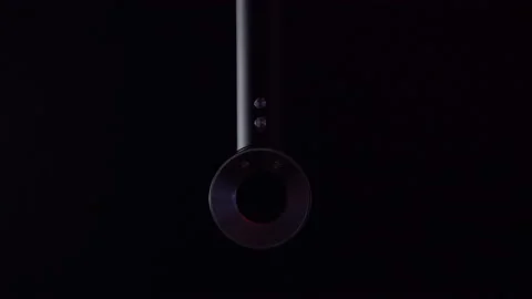 Close up shot of Electrical hand-held hair dryer for hair salon or barber shop Stock Footage 153510631