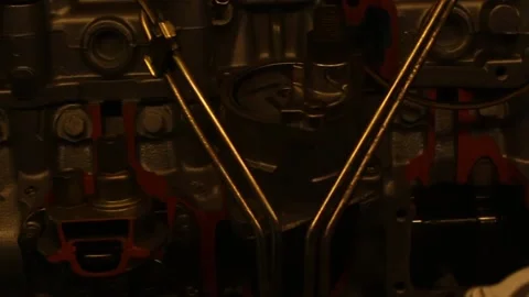 Close up Shot of Engine Stock Footage 95798394