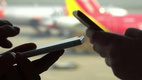 Close-up shot of female hands texting in messenger or typing sms on smart phone Stock Footage 85186199