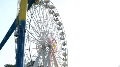 Close-up Shot Of Ferris Wheel Stock Footage 99877225