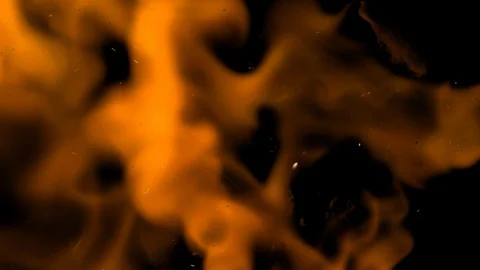 Close up shot of fire flames in alpha background Video stock 122178137