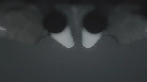 Close up shot of flickering fluorescent lights Stock Footage 136334877