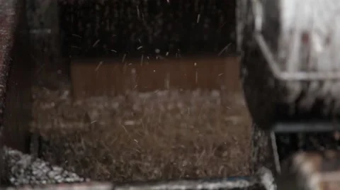 Close Up Shot of fluids being handled with oil and gas machinery Video stock 45236468
