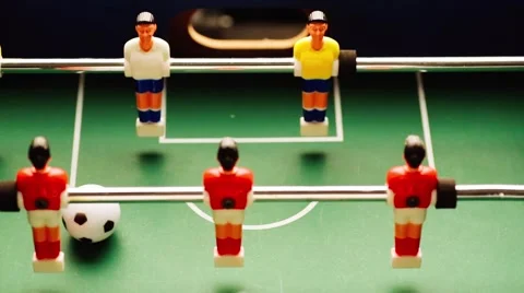 Close up shot of a foosball game table  Video stock 47402226