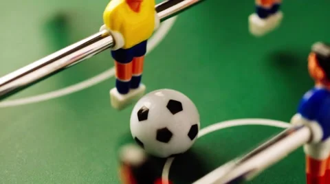 Close up shot of a foosball game table  Video stock 47403122
