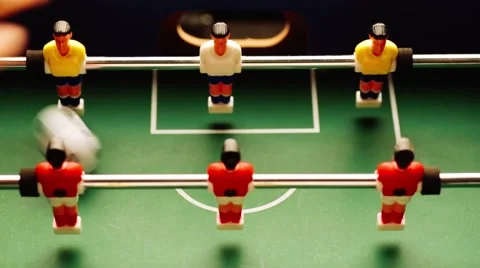 Close up shot of a foosball game table  Video stock 47403223