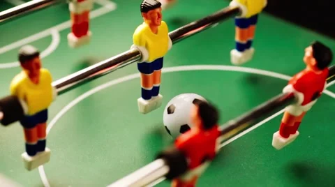 Close up shot of a foosball game table  Video stock 47403295