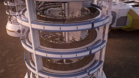 Close Shot of Futuristic Mars Base Vidéo 251012743