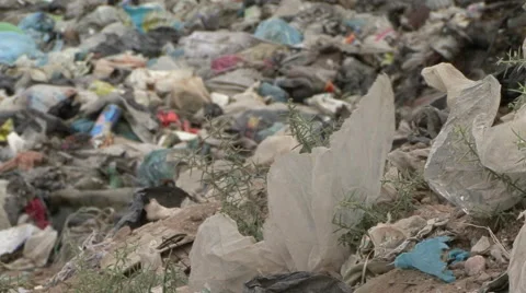 Close shot of a garbage dump_02_Archive footage_2012 Stock Footage 43167277