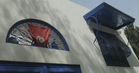 Close Up Shot Of Garnished Windows With a Flag Video stock 61303522