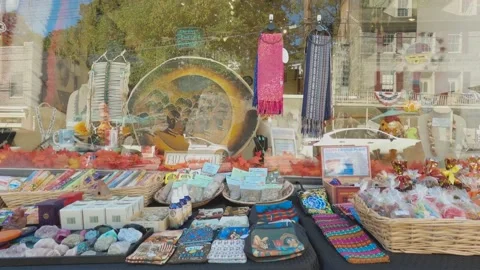 Close Up Shot Of Gifting Shop Stock Footage 141340448