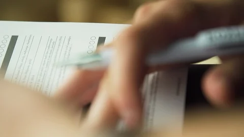 Close up shot, hand testing doing examination test  Stock Footage 120843573