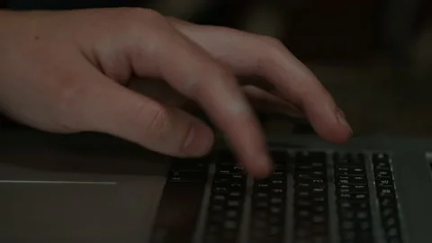 Close shot hand touchpad computer Stock Footage 147554292