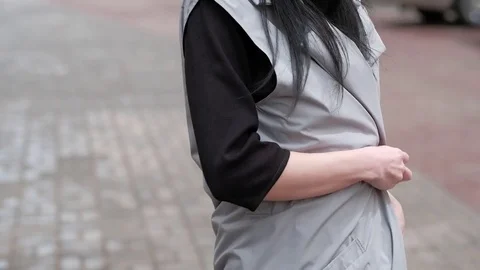 Close up Shot Hands Girl Models, Walking in the Street Video stock 76568604
