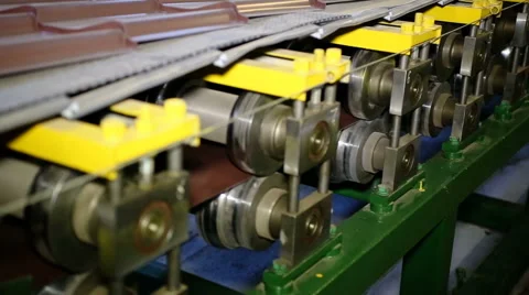 Close up shot heavy factory machine tool at work Stock Footage 67094482