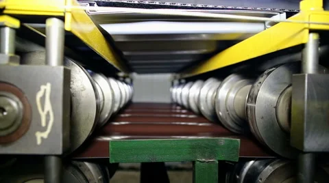 Close up shot heavy factory machine tool at work Stock Footage 67094614