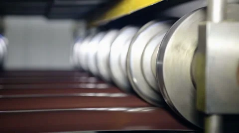 Close up shot heavy factory machine tool at work Stock Footage 67094701