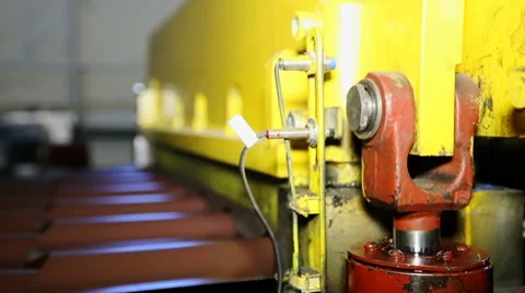 Close up shot heavy factory machine tool at work Stock Footage 67095058