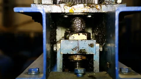 Close up shot heavy factory machine tool at work Stock Footage 67095276