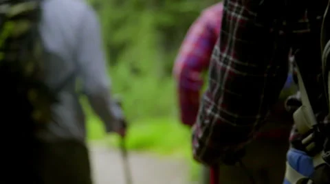 Close up shot of hikers Stock Footage 59130341
