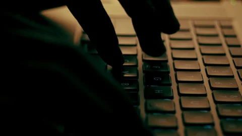 Close-up shot: Human hands on keyboard. 4k, 50fps 스톡 동영상 103360963