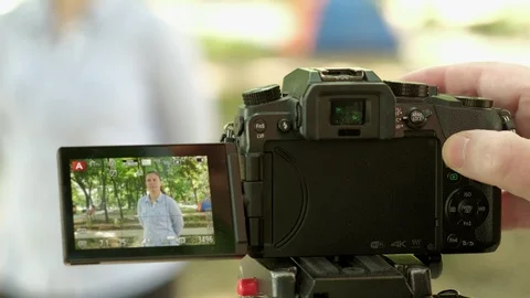 Close shot of ISO being changed on camera Stock Footage 116962844