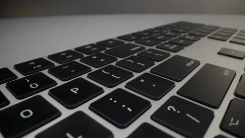 Close-up shot of the keyboard of a laptop Stock Footage 170849119