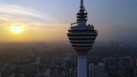 Close shot of KL Tower Stock Footage 169031743