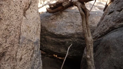 Close shot of large black rocks, Black rocks footage Stock-Footage 151897612