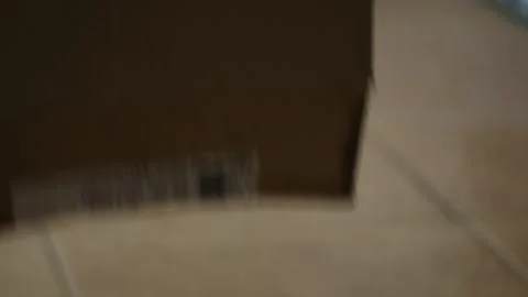Close up shot of a large box or package Stock Footage 327788716