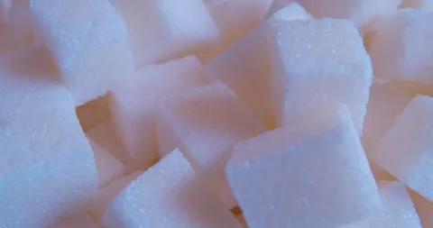A close-up shot of a large number of sugar cubes Stock Footage 334231422