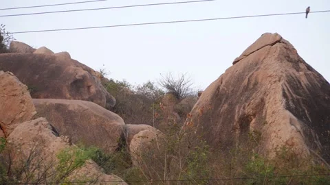 Close shot of large rocks on the mountains, Footage of large rocks Video stock 151940245