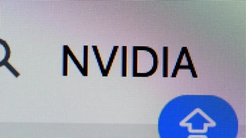 A close-up shot of the letters &amp;#039;NVIDIA&amp;#039; being typed into a search bar Stock Footage 336185014