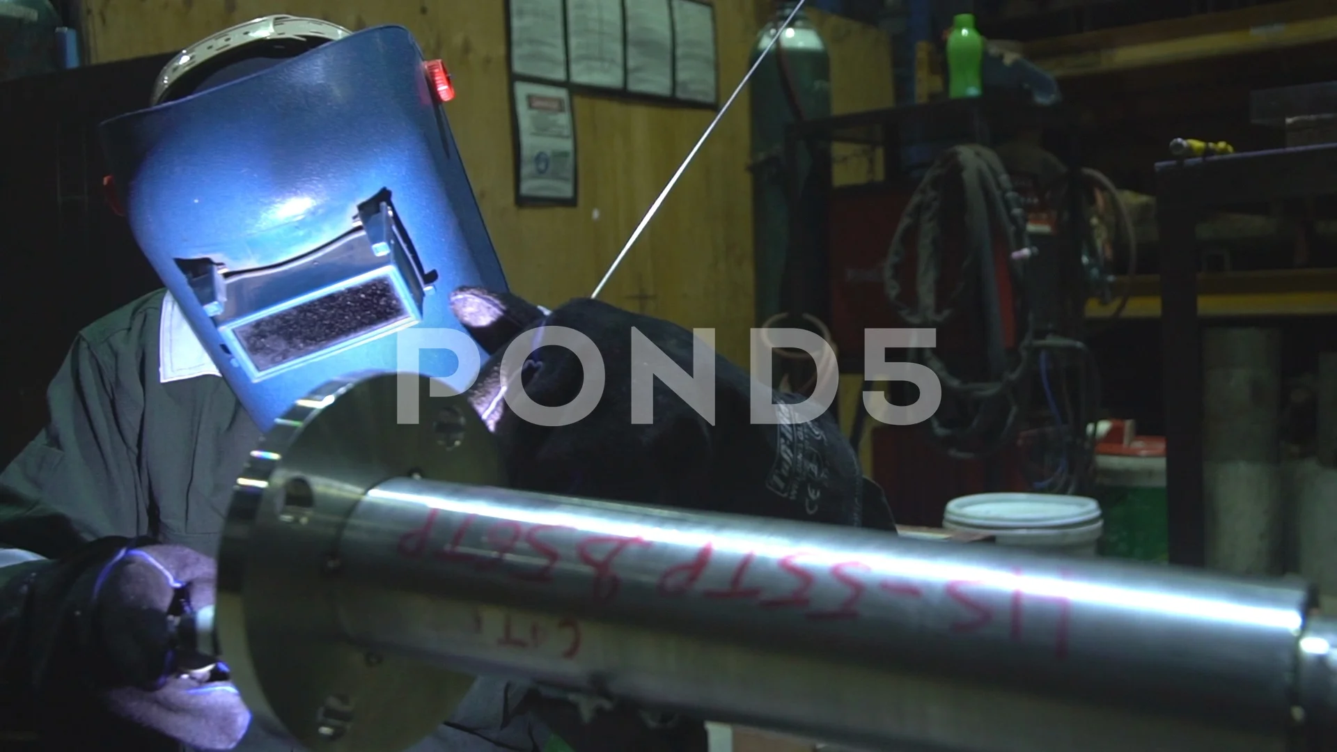 Close Up Shot Of A Malay Welder Tig Weld Stock Video Pond5