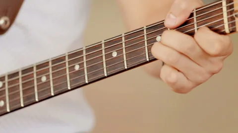 Close up shot man playing guitar Stock Footage 66441969