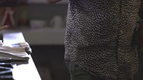Close up Shot of man Sorting Out Asian Violet Chili in Slow motion  Stock Footage 146250242