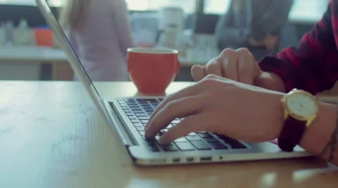 Close up shot of man working in the startup office Stock Footage 62948626