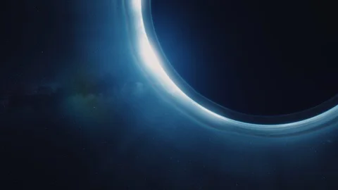 Close-up shot of a massive black hole in the center of a galaxy. Stock Footage 120298393