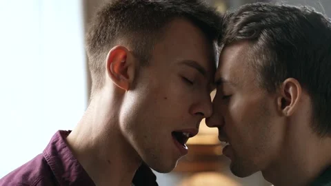 Close up shot of men confessing their love to each Stock Footage 238457650